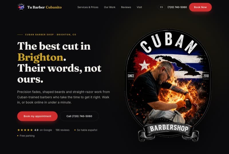 Tu Barber Cubanito website