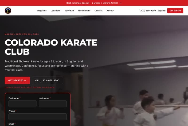 Colorado Karate Club website