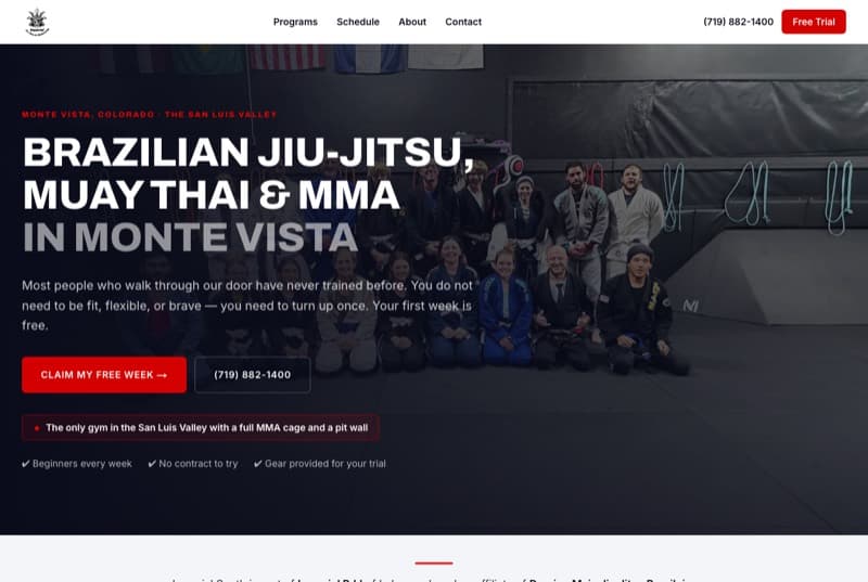 Imperial BJJ, Muay Thai & MMA website